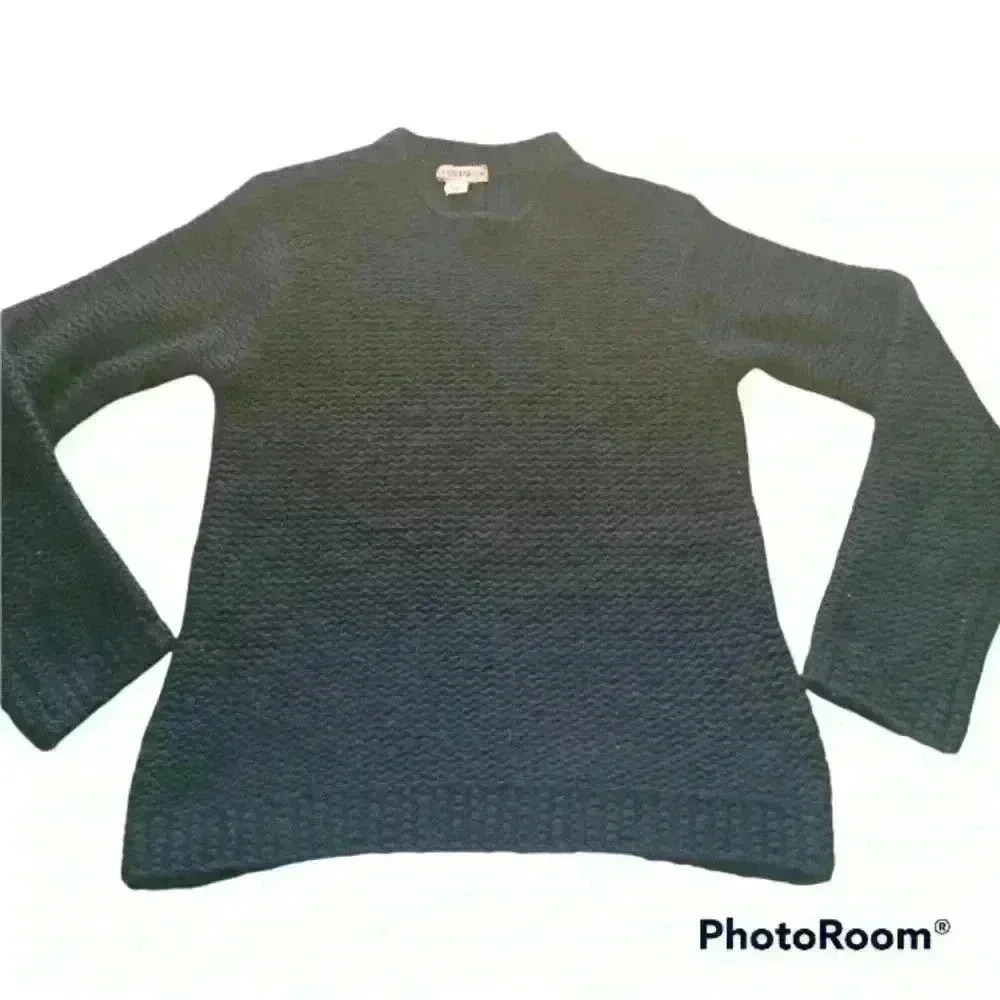 J.Crew Women's Black Wool Blend Knit Sweater M